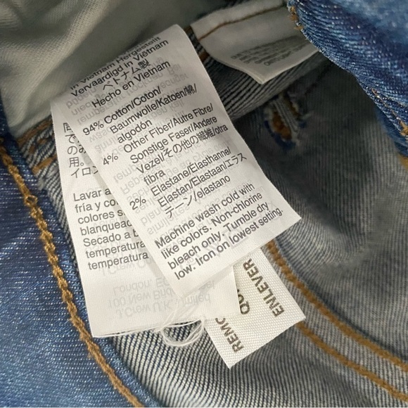 Madewell 10" High-Rise Skinny Jeans Raw Released Hem Medium Wash Size 25 - Picture 8 of 10